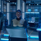 Cress Williams, Nafessa Williams, and Christine Adams in Black Lightning